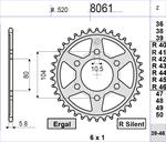 Corona 42 denti passo 520