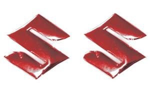 Adesivi serbatoio in rilievo logo Suzuki colore Rosso