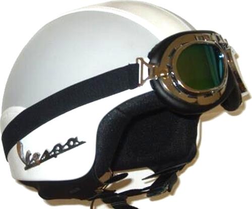 Casco originale Fräulein Irmi Retro Vespa, casco jet con visiera parasole,  casco per uomo e donna in elegante look vintage, qualità secondo la norma  ECE, colore: nero opaco (M) : : Auto