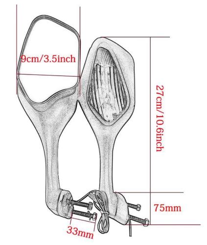 Specchietti retrovisori con Freccia integrata LED per