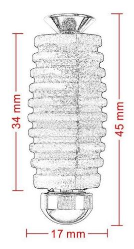 Puntalino pedalino cambio o freno universale perno 6mm