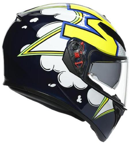 Casco integrale K-3 SV Multi MPLK Bubble Blue Taglia MS