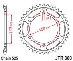 Corona in acciaio Honda passo 525 48 denti