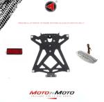Kit portatarga regolabile con catadiottro luce targa e fanale stop LED per KTM-690 Duke dal 2012 fino al 2015
