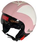 Casco vintage in ecopelle omologato per Vespa con visiera a scomparsa Taglia S