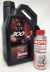 Kit Motul 300V2 4T Racing 10W50 e Engine Clean