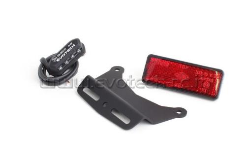 Kit Portatarga Reclinabile Luce Targa supporto e catadiottro