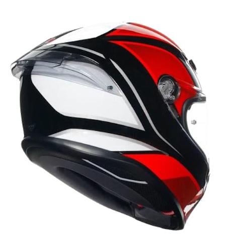 Casco Integrale K6-S E2206 Hyphen Nero/Rosso/Bianco