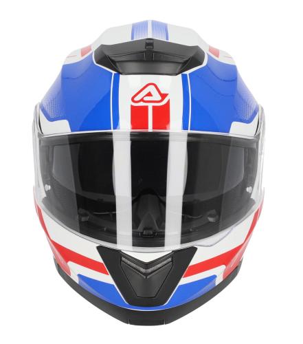 Casco Moto Modulare Acerbis Serel E06 Bianco / Blu / Rosso Taglia S