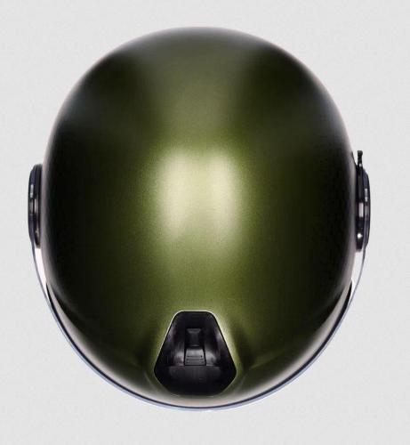 Casco Jet Eteres E2206 Andora Nero Verde Opaco