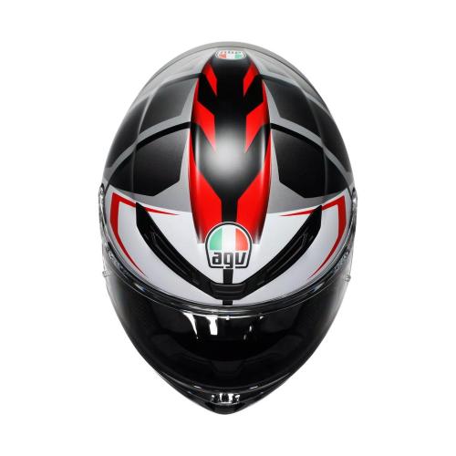 Casco Integrale K6 S Karve Matt Black / White / Red