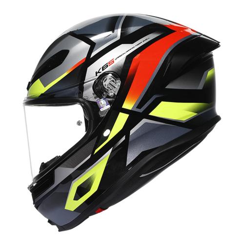 Casco Integrale K6 S Erazer Black / Red / Yellow Fluo