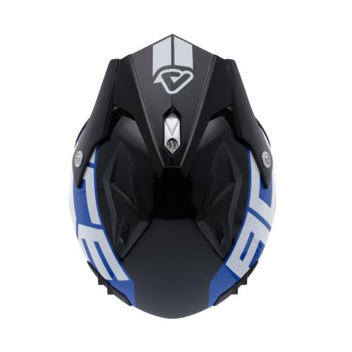 Casco Jet Aria Sport Bianco Blu e Rosso Tg. L