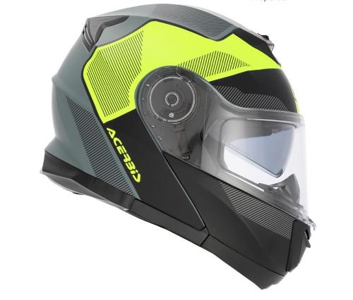 Casco Modulare Acerbis Mod. Serel Grigio / Nero / Giallo Taglia L