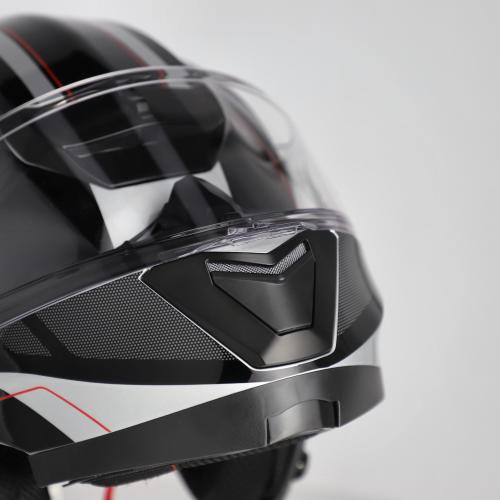 Casco modulare Acerbis Serel Adventure / Touring Nero e Argento Taglia S