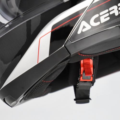 Casco modulare Acerbis Serel Adventure / Touring Nero e Argento Taglia S