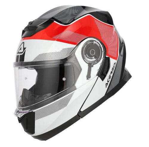Casco modulare Acerbis Serel Adventure / Touring Bianco e Rosso Taglia XS