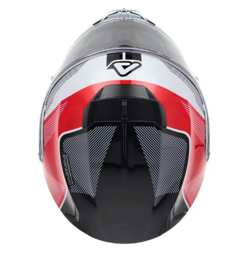 Casco modulare Acerbis Serel Adventure / Touring Bianco e Rosso Taglia XS