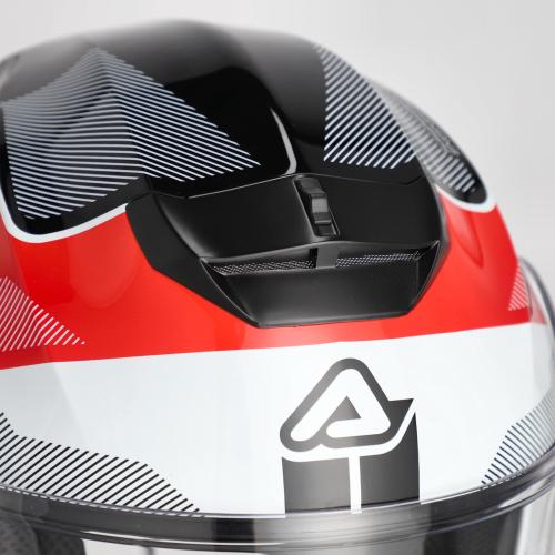 Casco modulare Acerbis Serel Adventure / Touring Bianco e Rosso Taglia XS