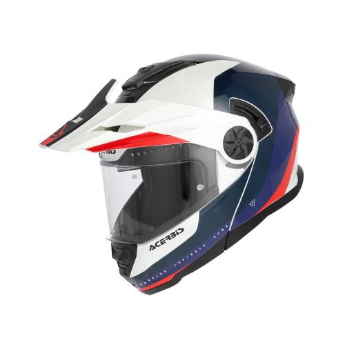 Casco Modulare Acerbis P/J Rider Bianco / Blu / Rosso Taglia S