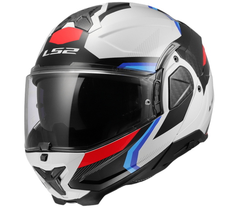 Casco Modulare LS2 ADVANT II Triple Bianco / Blu / Rosso Taglia M
