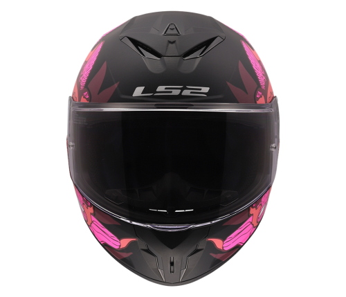 Casco Integrale LS2 Rapid III Poppies II Nero e rosa Taglia XS