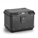 Valigia Bauletto Givi Monolock Alpina 44 lt in alluminio nero con sgancio dall'interno 
