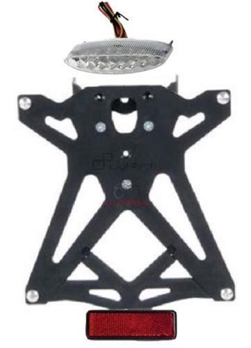Kit portatarga regolabile con catadiottro luce targa e fanale stop LED per KTM-690 Duke dal 2012 fino al 2015