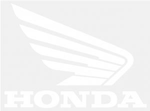 Adesivi intagliati ala Honda Bianco (1 da accoppiare)