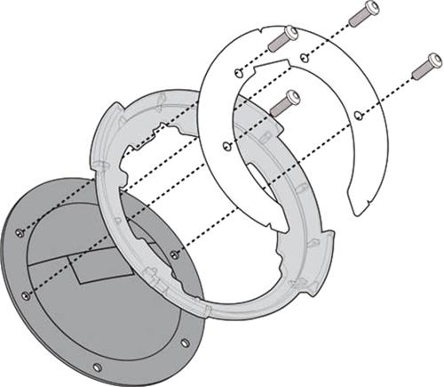 Borsa Serbatoio Givi xs319 Tanklock e flangia BF05