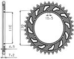 SUNSTAR Corona in acciaio Yamaha (525) 47 denti