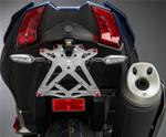 Kit portatarga regolabile completo di catadriotto e luce targa 