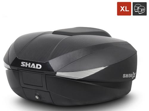 SHAD D0B58106 Expandable Top Case SH58X, Black, Unisex