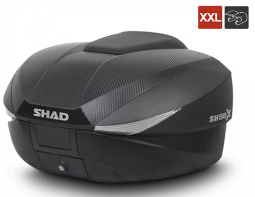 SHAD D0B58106 Expandable Top Case SH58X, Black, Unisex