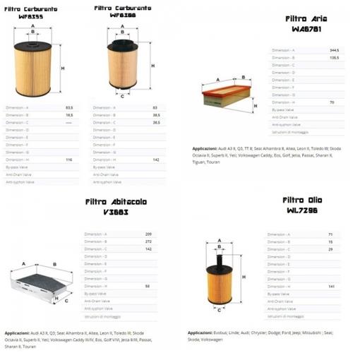 Wix Kit filtri aria olio e carburante