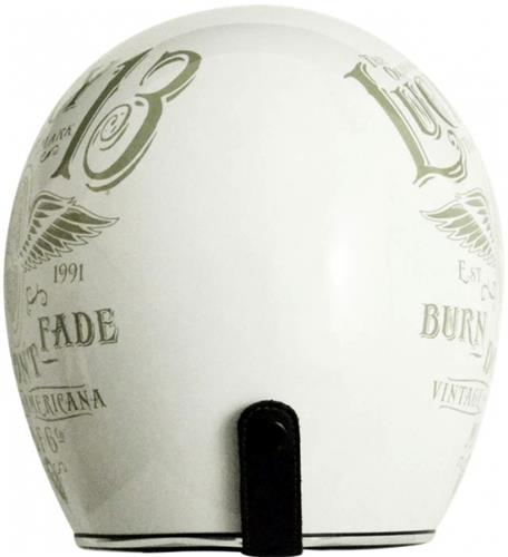 Casco jet Primo flying wheel Bianco