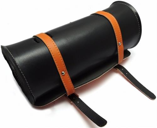 MIM Distribution Borsa in similpelle per custom Nero Arancione