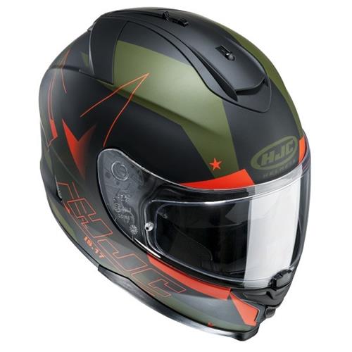 HJC 122257S Casco Moto, Verde Arancio, S